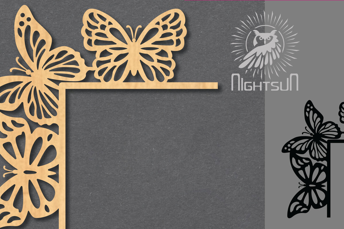 Intra απο ξύλο plywood 3mm-4mm πάχος Γωνία κοπής με λέιζερ πεταλούδας 6 Δίασταση 15x15 cm INTRAFABR-122932462