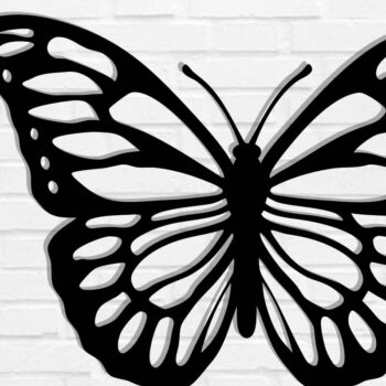 Intra απο ξύλο plywood 3mm-4mm πάχος κοπής με λέιζερ πεταλούδα, πεταλούδα Δίασταση 40x40 cm INTRAFABR-116407172 - Image 1