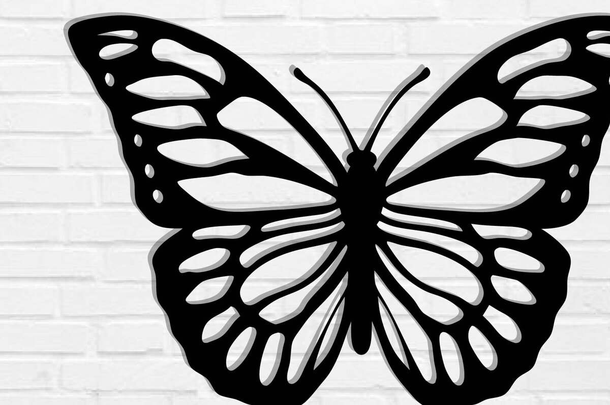 Intra απο ξύλο plywood 3mm-4mm πάχος κοπής με λέιζερ πεταλούδα, πεταλούδα Δίασταση 40x40 cm INTRAFABR-116407172