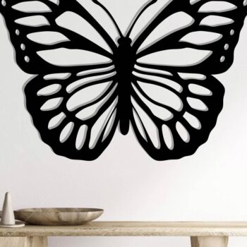 Intra απο ξύλο plywood 3mm-4mm πάχος κοπής με λέιζερ πεταλούδα, πεταλούδα Δίασταση 40x40 cm INTRAFABR-116407172 - Image 2