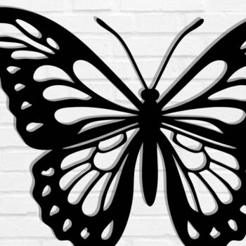 Intra απο ξύλο plywood 3mm-4mm πάχος κοπής με λέιζερ πεταλούδα, πεταλούδα Δίασταση 40x40 cm INTRAFABR-116406814 - Image 3