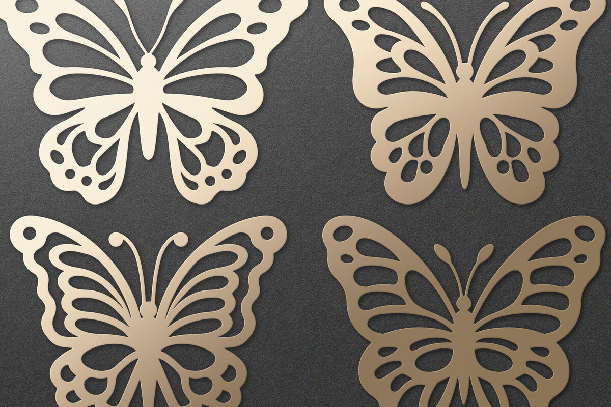 Intra απο ξύλο plywood 3mm-4mm πάχος Δέσμη κοπής χαρτιού με λέιζερ πεταλούδας Δίασταση 30x20 cm INTRAFABR-121267570