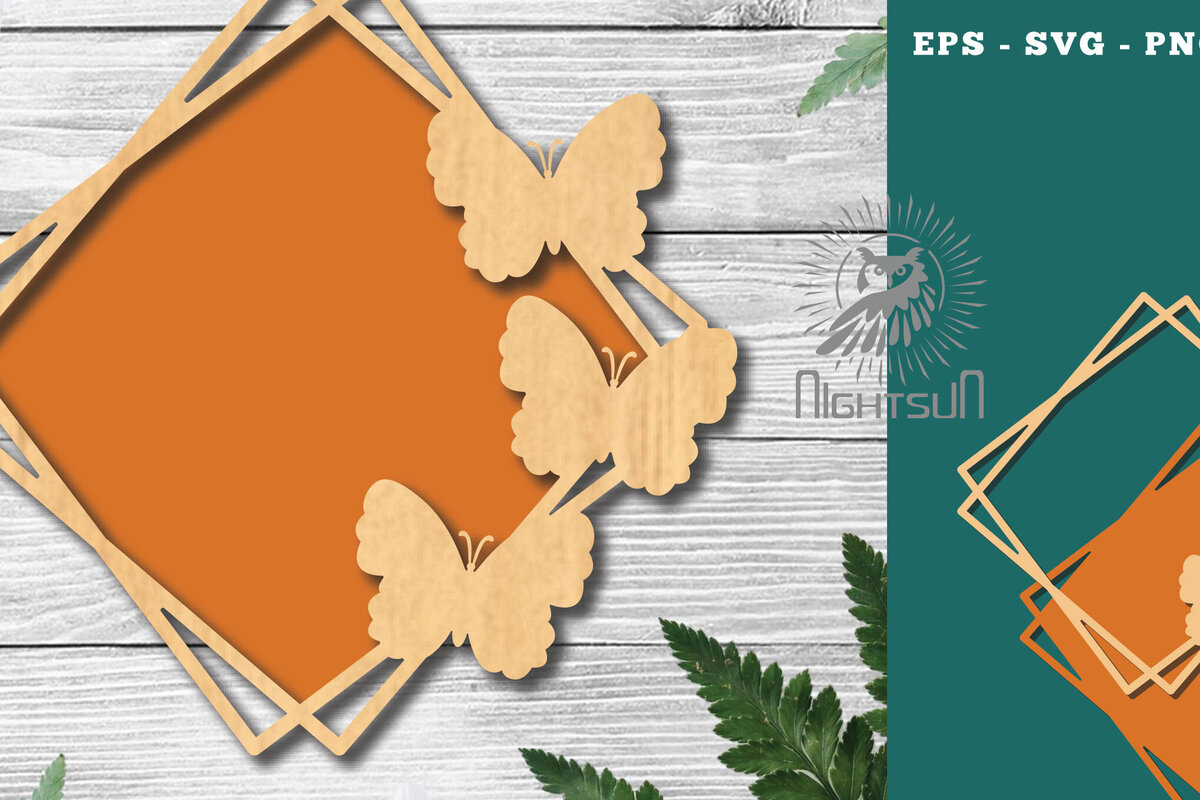 Intra απο ξύλο plywood 3mm-4mm πάχος Πινακίδα πεταλούδας 2 Δίασταση 30x20 cm INTRAFABR-123337503 - Image 1
