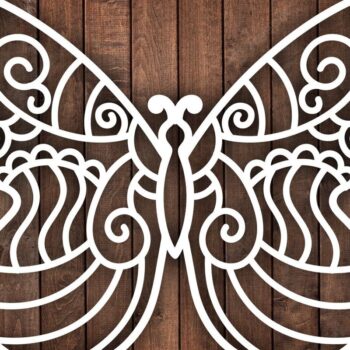 Intra απο ξύλο plywood 3mm-4mm πάχος δέσμης με λέιζερ πεταλούδα/ξύλο Δίασταση 15x15 cm INTRAFABR-39285442 - Image 2