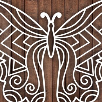 Intra απο ξύλο plywood 3mm-4mm πάχος δέσμης με λέιζερ πεταλούδα/ξύλο Δίασταση 15x15 cm INTRAFABR-39285442 - Image 4