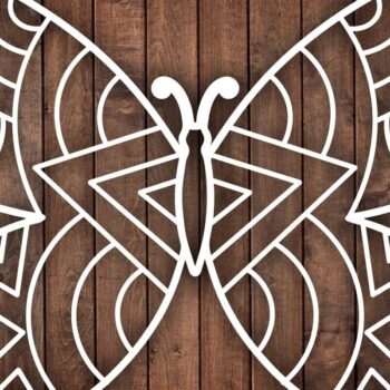 Intra απο ξύλο plywood 3mm-4mm πάχος δέσμης με λέιζερ πεταλούδα/ξύλο Δίασταση 15x15 cm INTRAFABR-39285442 - Image 5