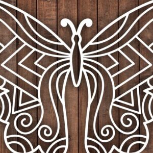 Intra απο ξύλο plywood 3mm-4mm πάχος Διανυσματικό λέιζερ πεταλούδας/ξύλο κοπής Δίασταση 15x15 cm INTRAFABR-39285126