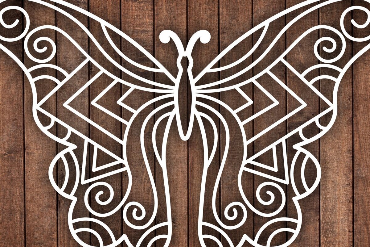 Intra απο ξύλο plywood 3mm-4mm πάχος Διανυσματικό λέιζερ πεταλούδας/ξύλο κοπής Δίασταση 15x15 cm INTRAFABR-39285126