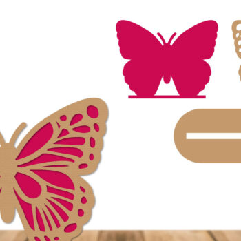 Intra απο ξύλο plywood 3mm-4mm πάχος Διακόσμηση πεταλούδας κοπής με λέιζερ Δίασταση 30x20 cm INTRAFABR-116481173 - Image 1