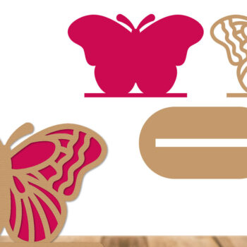 Intra απο ξύλο plywood 3mm-4mm πάχος Διακόσμηση πεταλούδας κοπής με λέιζερ Δίασταση 30x20 cm INTRAFABR-116481208 - Image 1