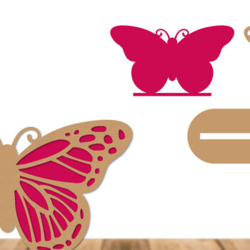 Intra απο ξύλο plywood 3mm-4mm πάχος Διακόσμηση πεταλούδας κοπής με λέιζερ Δίασταση 30x20 cm INTRAFABR-116481135 - Image 1