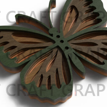 Intra απο ξύλο plywood 3mm-4mm πάχος αποκοπής με στρώματα πεταλούδας Δίασταση 25x25 cm INTRAFABR-121762224 - Image 1