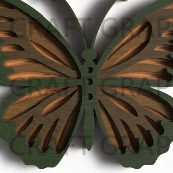 Intra απο ξύλο plywood 3mm-4mm πάχος αποκοπής με στρώματα πεταλούδας Δίασταση 25x25 cm INTRAFABR-121762224 - Image 3