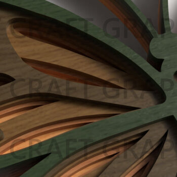 Intra απο ξύλο plywood 3mm-4mm πάχος αποκοπής με στρώματα πεταλούδας Δίασταση 25x25 cm INTRAFABR-121762224 - Image 5