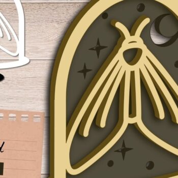 Intra απο ξύλο plywood 3mm-4mm πάχος Τέχνη τοίχου με στρώματα πεταλούδας, Insect Δίασταση 30x20 cm INTRAFABR-91276065 - Image 1