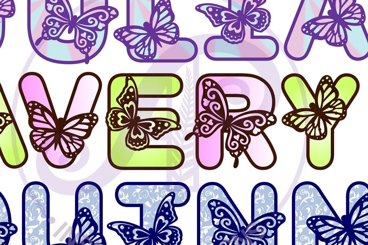 Intra απο ξύλο plywood 3mm-4mm πάχος Butterfly Letters Alphabet 60 Δίασταση 5x5 cm INTRAFABR-68357769 - Image 2