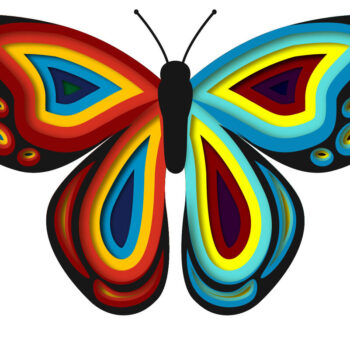 Intra απο ξύλο plywood 3mm-4mm πάχος Butterfly Mandala , κοπής 3D Δίασταση 30x30 cm INTRAFABR-57512489 - Image 4
