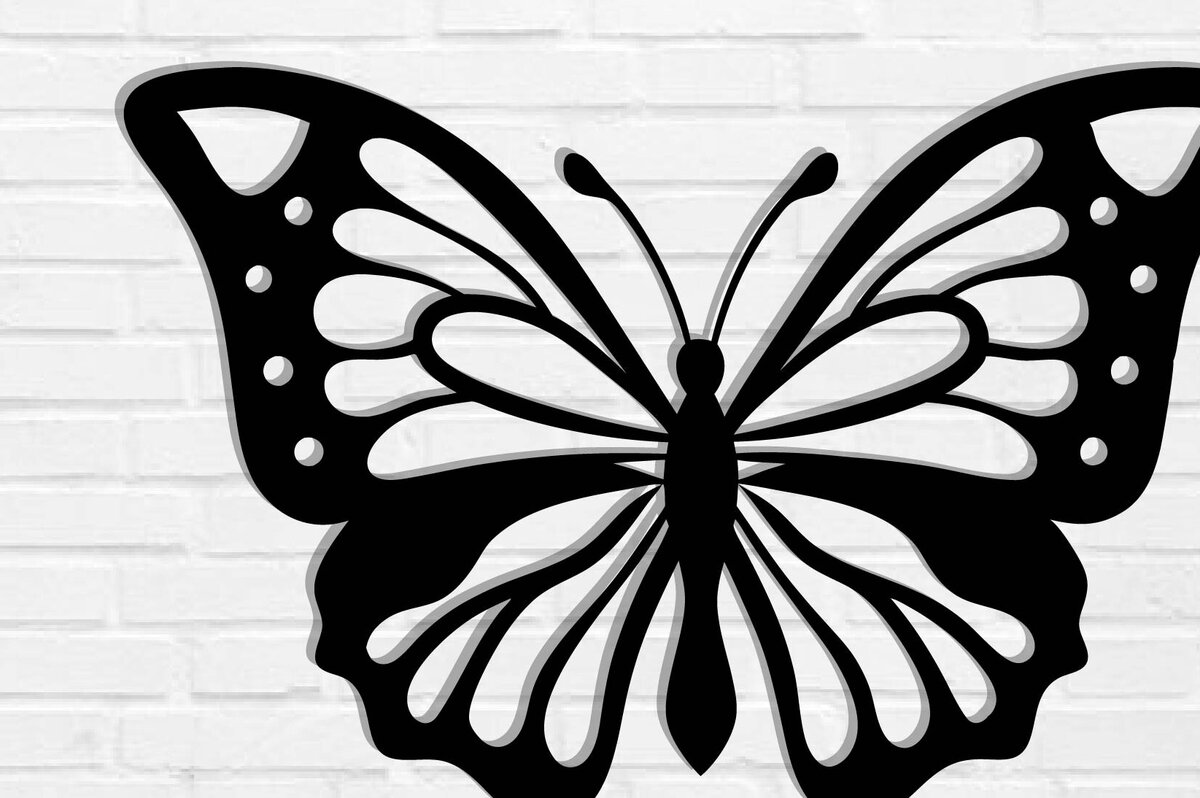 Intra απο ξύλο plywood 3mm-4mm πάχος κοπής με λέιζερ μεταλλικού τοίχου Butterfly Δίασταση 40x40 cm INTRAFABR-116406870