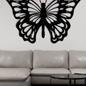 Intra απο ξύλο plywood 3mm-4mm πάχος Butterfly Metal Art Wall Art Δίασταση 40x40 cm INTRAFABR-116407136 - Image 3