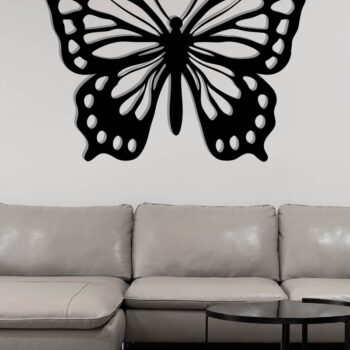 Intra απο ξύλο plywood 3mm-4mm πάχος Butterfly Metal Art Wall Art Δίασταση 40x40 cm INTRAFABR-116407261 - Image 1