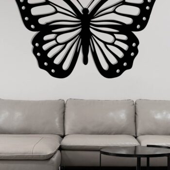 Intra απο ξύλο plywood 3mm-4mm πάχος Butterfly Metal Art Wall Art Δίασταση 40x40 cm INTRAFABR-116406694 - Image 2