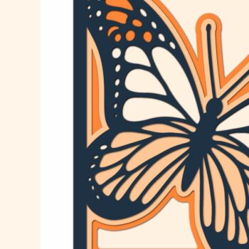 Intra απο ξύλο plywood 3mm-4mm πάχος Butterfly Multilayer Δίασταση 15x15 cm INTRAFABR-14771833 - Image 1