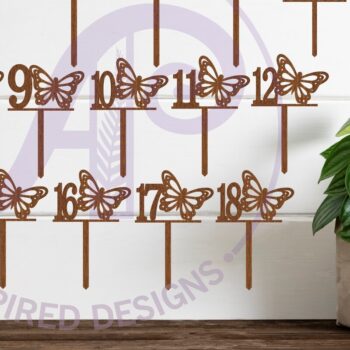 Intra απο ξύλο plywood 3mm-4mm πάχος Τούρτες με αριθμό πεταλούδων, σχέδιο 19 Δίασταση 30x20 cm INTRAFABR-120055017 - Image 2