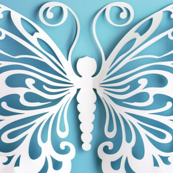 Intra απο ξύλο plywood 3mm-4mm πάχος Πρότυπο κάρτας Πεταλούδας Papercut Δίασταση 10x20 cm INTRAFABR-92221712 - Image 1