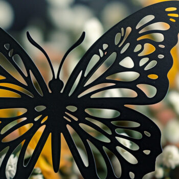 Intra απο ξύλο plywood 3mm-4mm πάχος Πρότυπο κάρτας Πεταλούδας Papercut Δίασταση 10x20 cm INTRAFABR-92250655 - Image 1