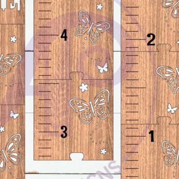 Intra απο ξύλο plywood 3mm-4mm πάχος Πεταλούδα εξατομικευμένο διάγραμμα ύψους παιδιών Δίασταση 30x20 cm INTRAFABR-121237737 - Image 2