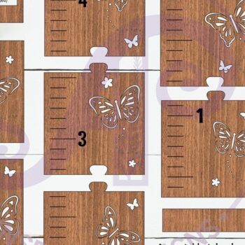 Intra απο ξύλο plywood 3mm-4mm πάχος Πεταλούδα εξατομικευμένο διάγραμμα ύψους παιδιών Δίασταση 30x20 cm INTRAFABR-121237737 - Image 3