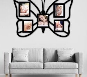 Intra απο ξύλο plywood 3mm-4mm πάχος Πεταλούδα Κορνίζα Σχέδιο κοπής με λέιζερ Δίασταση 20x30 cm INTRAFABR-32009514