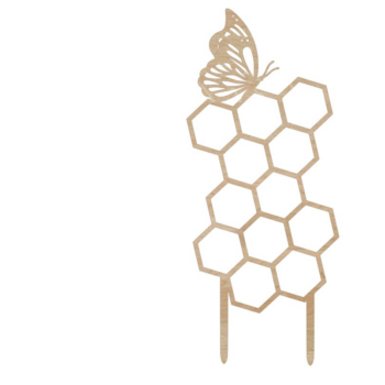 Intra απο ξύλο plywood 3mm-4mm πάχος Πεταλούδα φυτό καφασωτό Δίασταση 18x18 cm INTRAFABR-32067521 - Image 1