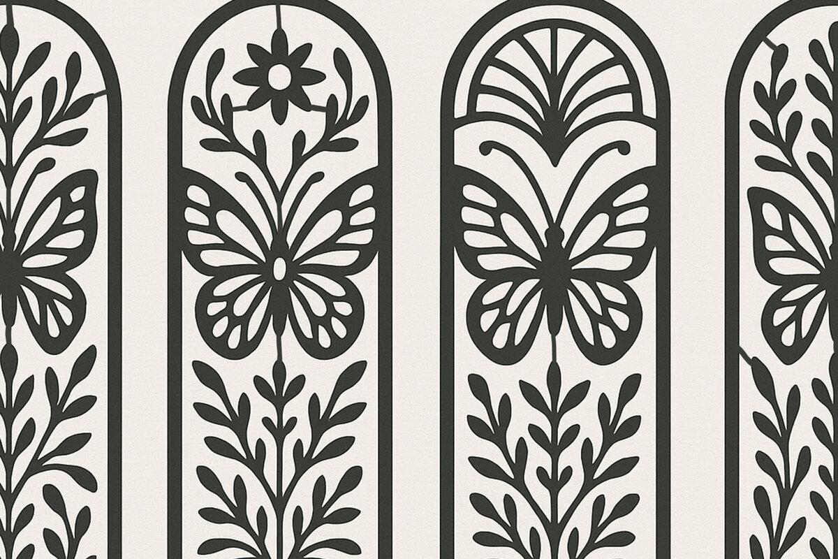 Intra απο ξύλο plywood 3mm-4mm πάχος Πάνελ παραθύρων στυλ πεταλούδας Cut Fi Δίασταση 4x4 cm INTRAFABR-122752198