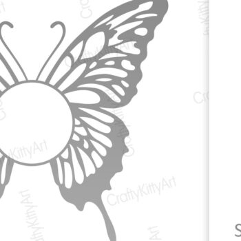 Intra απο ξύλο plywood 3mm-4mm πάχος Butterfly , Μονόγραμμα Κορνίζες Δίασταση 7x7 cm INTRAFABR-103120846 - Image 3