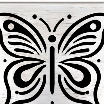 Intra απο ξύλο plywood 3mm-4mm πάχος πεταλούδας, διανυσματική σιλουέτα Δίασταση 15x15 cm INTRAFABR-102983681 - Image 4