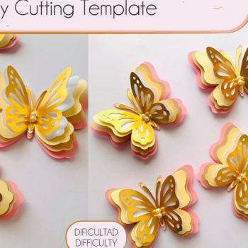 Intra απο ξύλο plywood 3mm-4mm πάχος Πρότυπο κοπής πεταλούδας Δίασταση 15x15 cm INTRAFABR-104607270 - Image 1