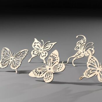 Intra απο ξύλο plywood 3mm-4mm πάχος κοπής με λέιζερ Butterfly Δίασταση 30x20 cm INTRAFABR-113818149 - Image 2