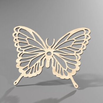 Intra απο ξύλο plywood 3mm-4mm πάχος κοπής με λέιζερ Butterfly Δίασταση 30x20 cm INTRAFABR-113818149 - Image 4