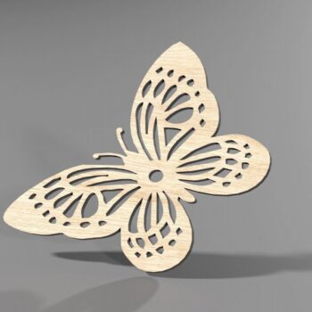 Intra απο ξύλο plywood 3mm-4mm πάχος κοπής με λέιζερ Butterfly Δίασταση 30x20 cm INTRAFABR-113818149 - Image 5