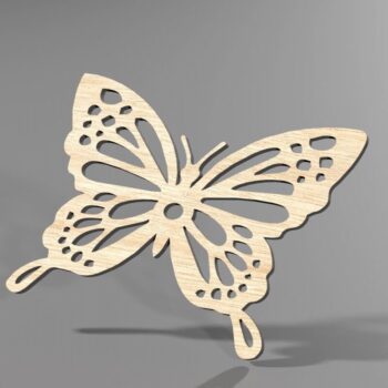 Intra απο ξύλο plywood 3mm-4mm πάχος κοπής με λέιζερ Butterfly Δίασταση 30x20 cm INTRAFABR-113818149 - Image 6