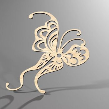 Intra απο ξύλο plywood 3mm-4mm πάχος κοπής με λέιζερ Butterfly Δίασταση 30x20 cm INTRAFABR-113818149 - Image 7