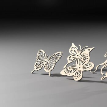 Intra απο ξύλο plywood 3mm-4mm πάχος κοπής με λέιζερ Butterfly Δίασταση 30x20 cm INTRAFABR-113818149 - Image 9