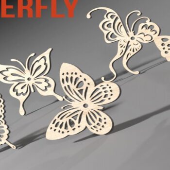 Intra απο ξύλο plywood 3mm-4mm πάχος κοπής με λέιζερ Butterfly Δίασταση 30x20 cm INTRAFABR-113818149 - Image 10