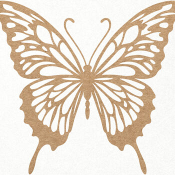 Intra απο ξύλο plywood 3mm-4mm πάχος κοπής και χαρτιού με λέιζερ Butterfly Δίασταση 7x7 cm INTRAFABR-103120542 - Image 1