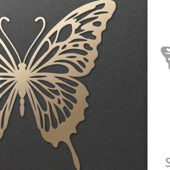 Intra απο ξύλο plywood 3mm-4mm πάχος κοπής και χαρτιού με λέιζερ Butterfly Δίασταση 7x7 cm INTRAFABR-103120542 - Image 2