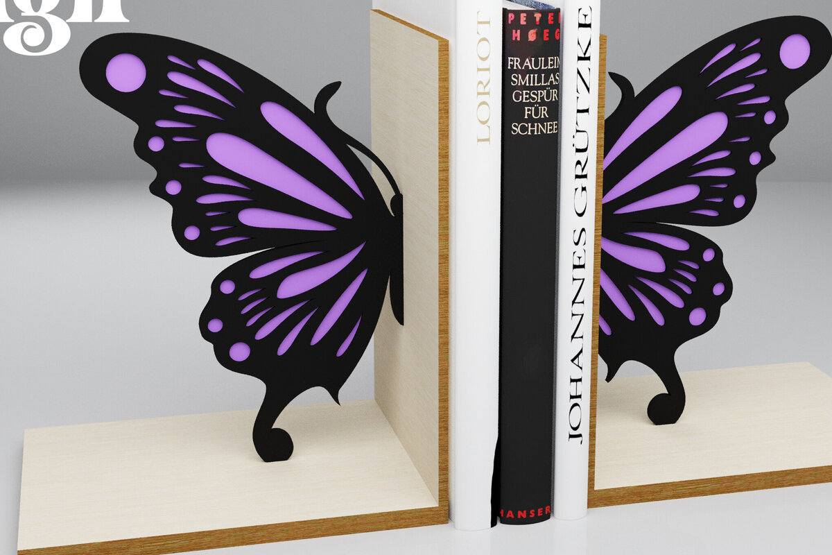 Intra απο ξύλο plywood 3mm-4mm πάχος Πεταλούδα . . Στήριγμα βιβλίων Δίασταση 30x20 cm INTRAFABR-82010789