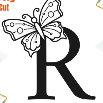 Intra απο ξύλο plywood 3mm-4mm πάχος Butterfly R Alphabet Δίασταση 15x15 cm INTRAFABR-31716419 - Image 1