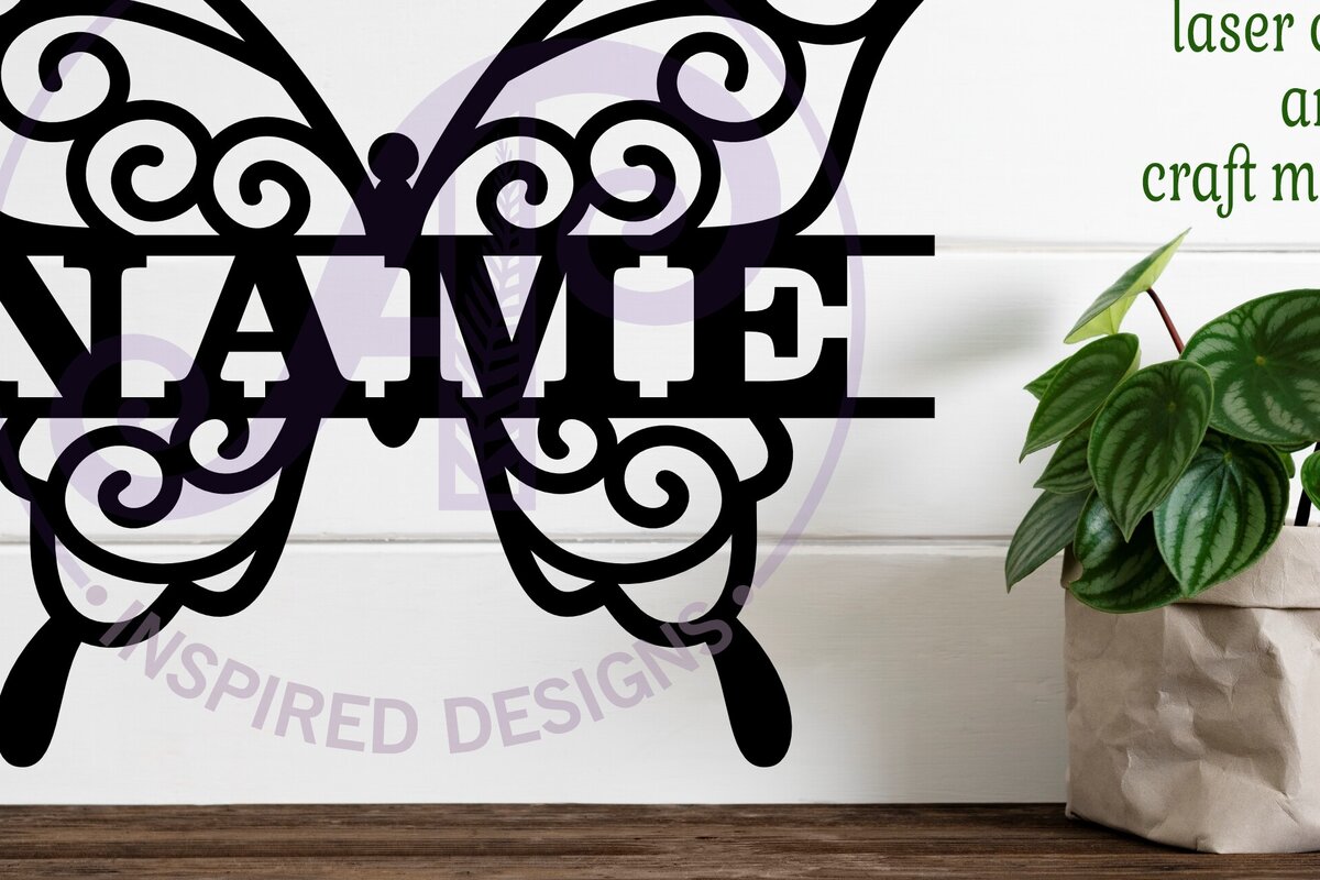 Intra απο ξύλο plywood 3mm-4mm πάχος Butterfly Swirls Design 2 Name Δίασταση 6x6 cm INTRAFABR-113279666 - Image 2