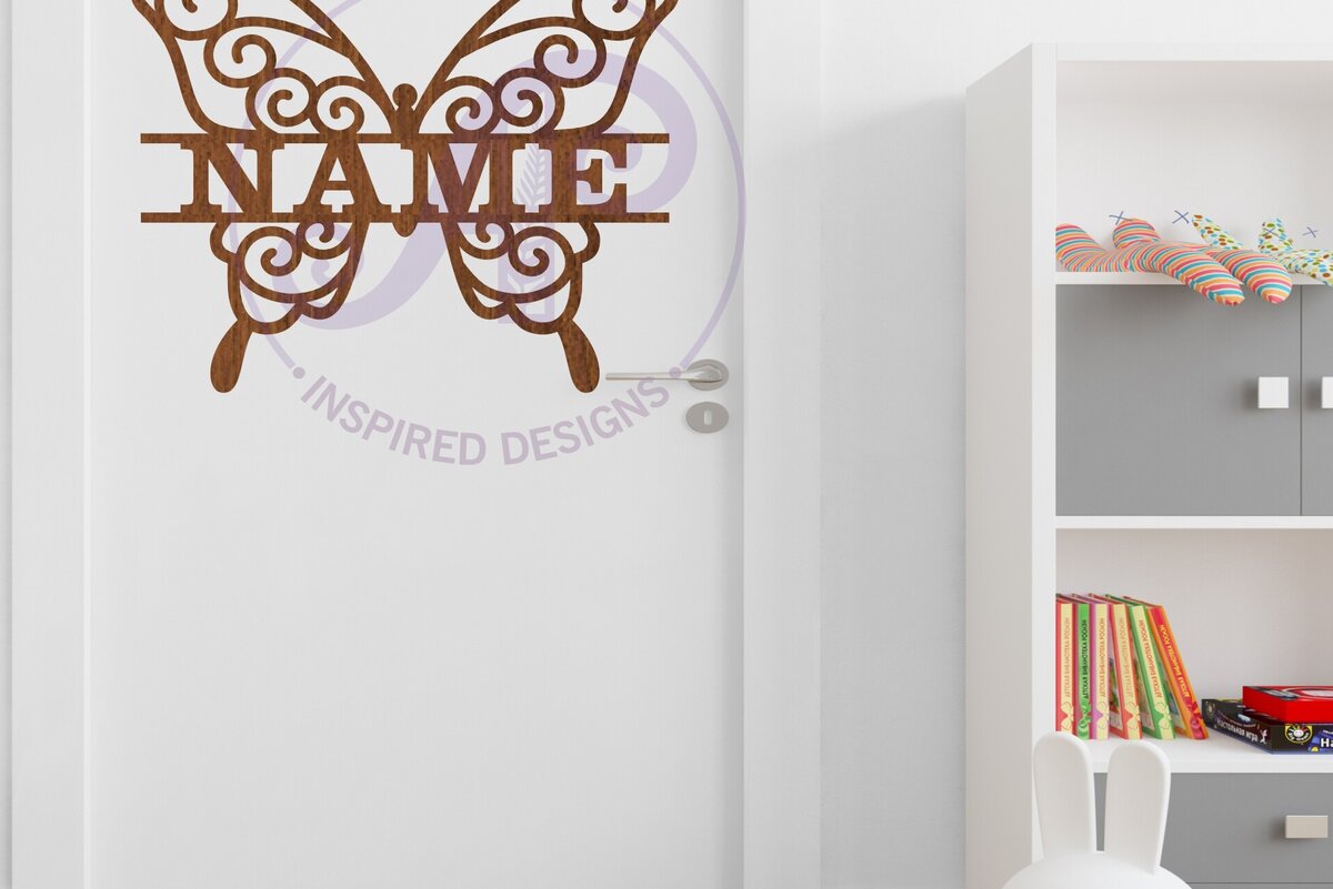 Intra απο ξύλο plywood 3mm-4mm πάχος Butterfly Swirls Design 2 Name Δίασταση 6x6 cm INTRAFABR-113279666 - Image 3